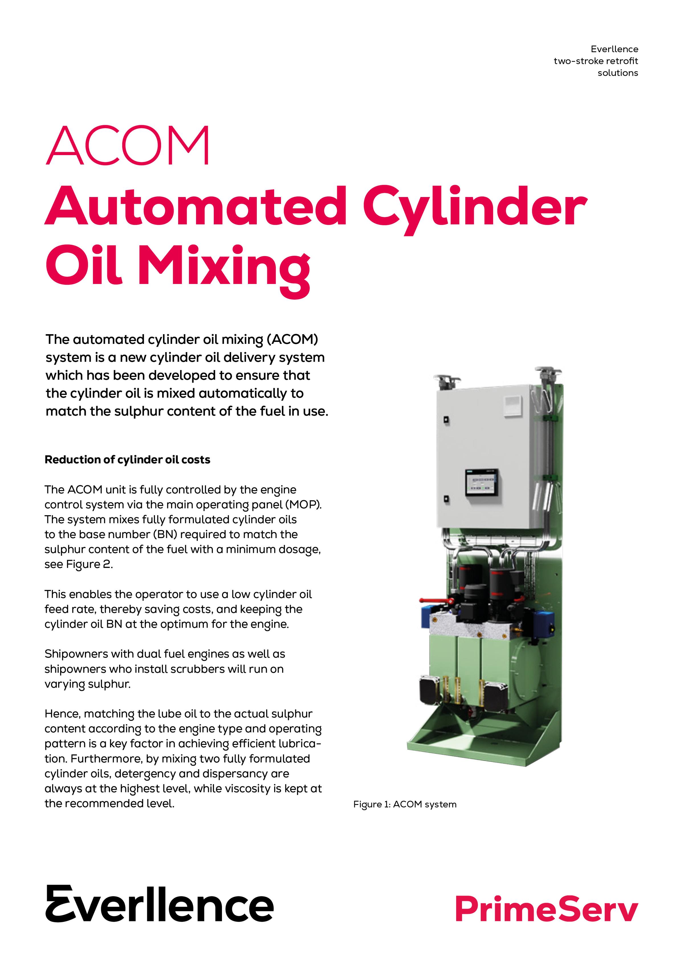 ACOM Automated Cylinder Oil Mixing